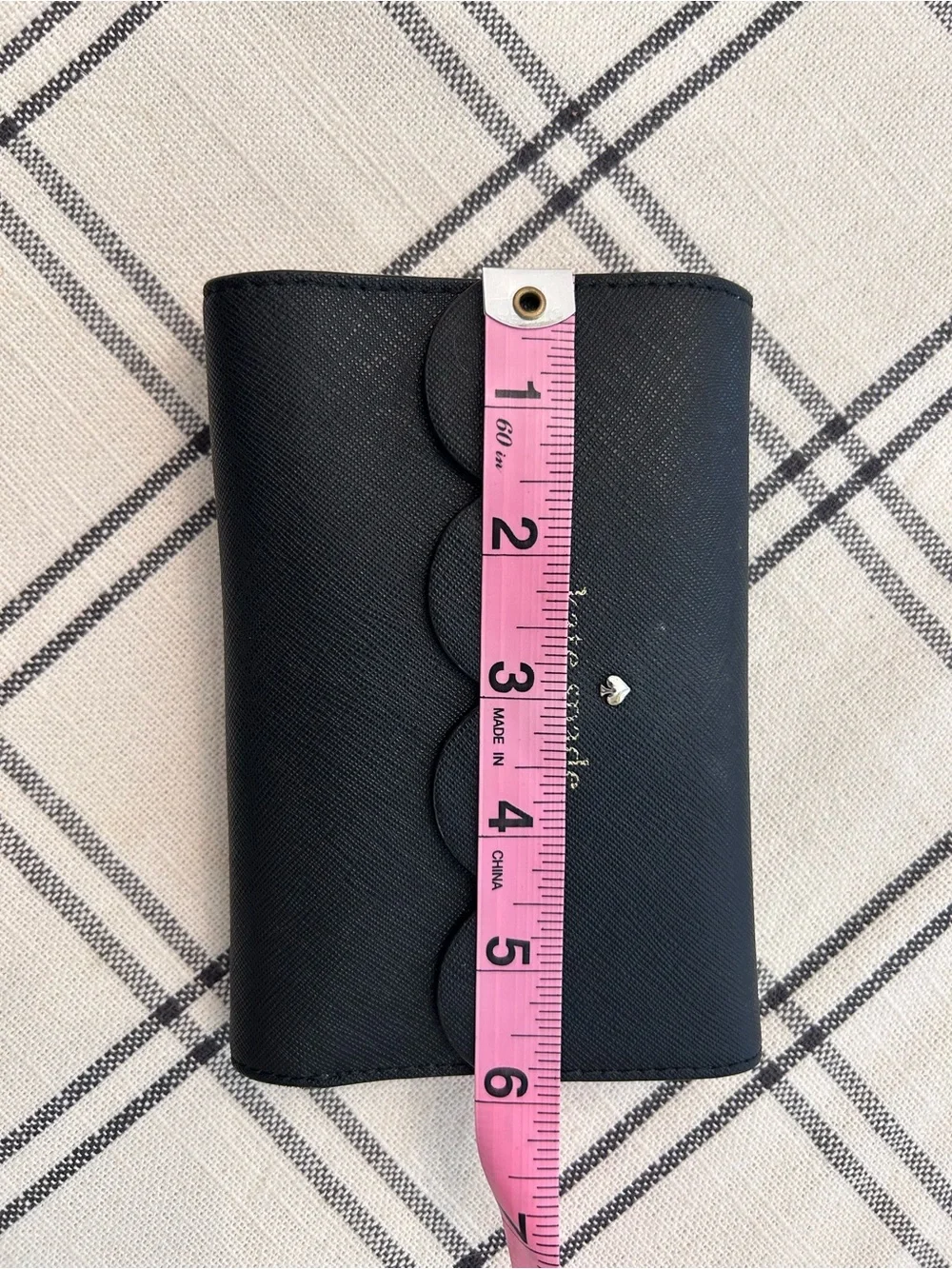 Kate Spade Black Flap Wallet with Scalloped Edge